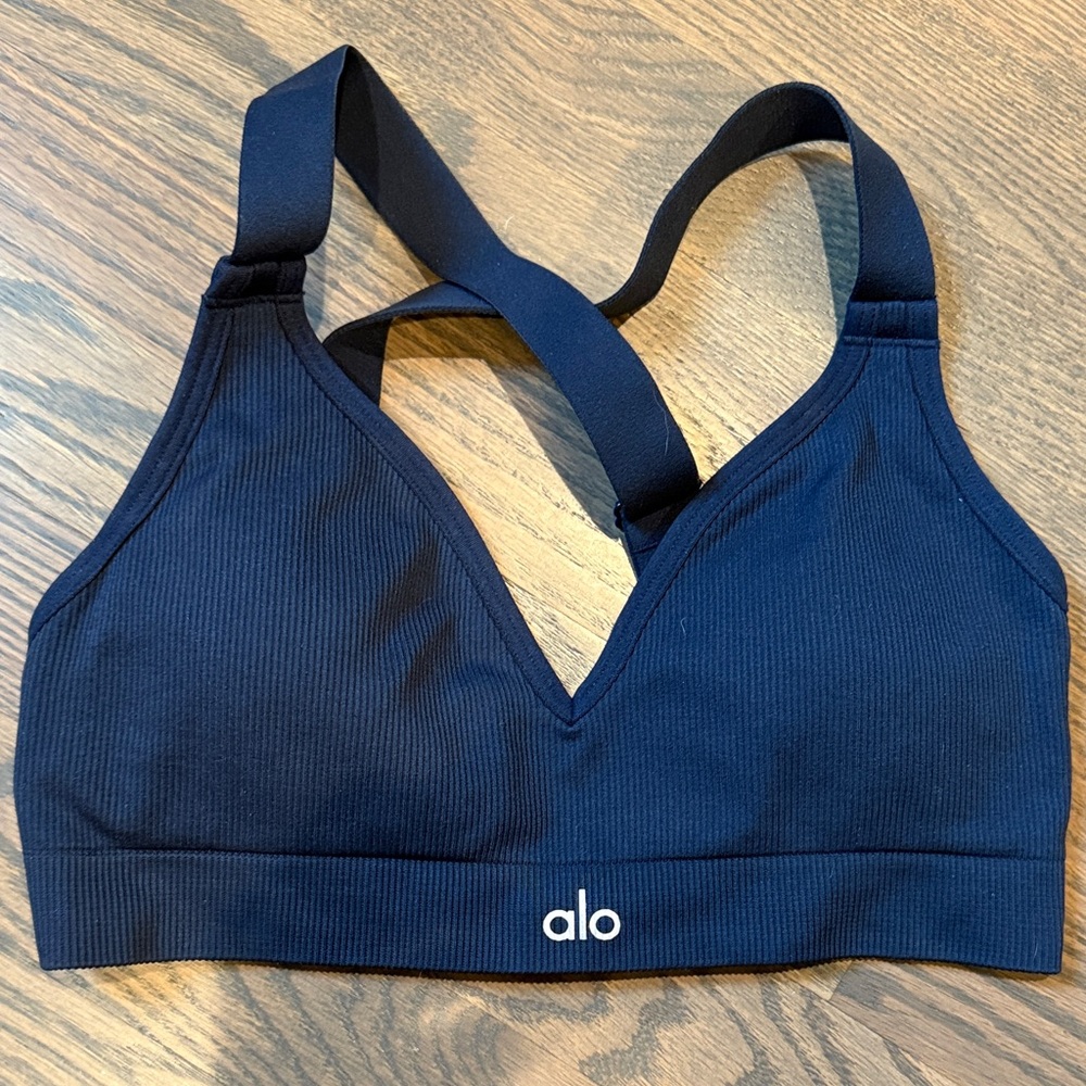 ALO Yoga Navy Sports Bra